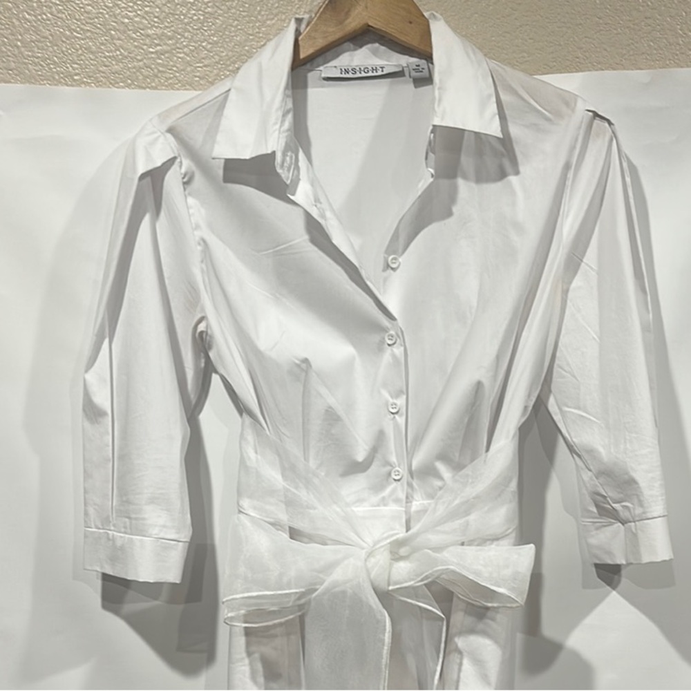 Insight White Button Down Women's blouse
